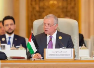 حزب عزم  كلمة الملك التاريخية صوت الحقيقة المطلقة ونبض الشارع العربي